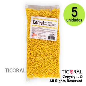 CEREAL CHOCOLATE COLOR AMARILLO X 5 paquetes X200GR ARGENFRUT